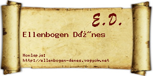 Ellenbogen Dénes névjegykártya