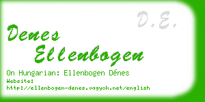 denes ellenbogen business card